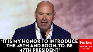 BREAKING NEWS Dana White Introduces Donald Trump At The RNC [upl. by Dugaid]