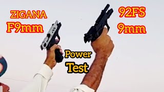 Beretta 9mm pistol and ZIGANA F 9mm fire power testing  Beretta 9mm ZIGANA [upl. by Jenkel]