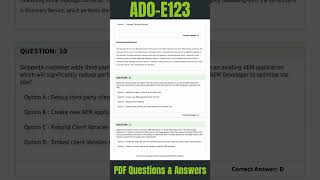 Adobe Experience Manager Sites Developer Professional Practice Test  AD0E123 Exam Questions [upl. by Carroll]