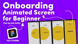 Create An Eyecatching Onboarding Animation With Figma  Stepbystep Tutorial [upl. by Nwonknu]