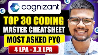 Top Cognizant Coding Questions for 2025 Batch  CheatSheet [upl. by Pulchi]