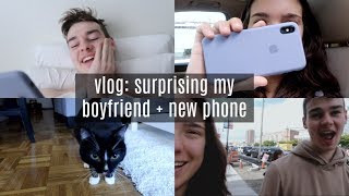 vlog surprising my boyfriend  new phone iphone Xs Max [upl. by Anemix]