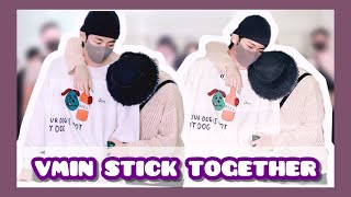 Taehyung and Jimin Stick Together  BTS VMIN Moments [upl. by Latoye]