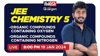 Rays JEE  CHEMISTRY  5 ORGANIC COMPOUNDS CONTAINING OXYGEN ORGANIC COMPOUNDS CONTAINING NITROGEN [upl. by Adair]