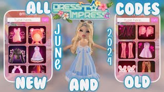 ALL UPDATED CODES TO DRESS TO IMPRESS OLD AND NEW JUNE 2024 [upl. by Eibber]