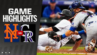 Mets vs Rockies Game Highlights 8624  MLB Highlights [upl. by Bacon]