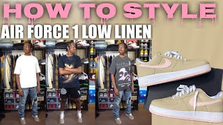 How To Style Linen Air Force 1 Low  EASY Outfit Ideas [upl. by Madriene273]