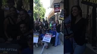 Shemar Moore and the SWAT Cast and Writers Reunite to Support the SAGAFTRA and WGA Strike [upl. by Alyss]