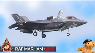 LIVE STEALTH ACTION F35B amp F35A LIGHTNING 617 DAMBUSTERS 207 SQN amp 493d FS • RAF MARHAM 040924 [upl. by Retxed]