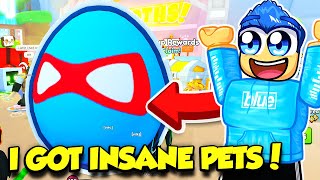 OPENING TONS OF ROBUX SUPERHERO EGGS TO GET THESE PETS IN PET SIM 99 [upl. by Payton828]