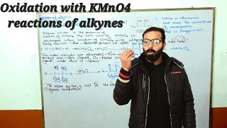 Reactions of alkynes  Oxidation with KMnO4  ch12  10th class chemistry [upl. by Eadith174]