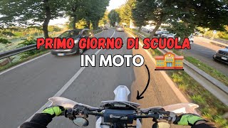 PRIMO GIORNO DI SCUOLA IN MOTO🏫🔥  TC 125 [upl. by Analihp]