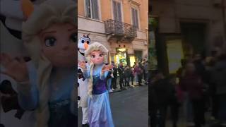 Frozen Elsa and Olaf lead a trending New Years Day parade in Rome ❄️ Frozen Elsa Parade Italy [upl. by Hokanson]