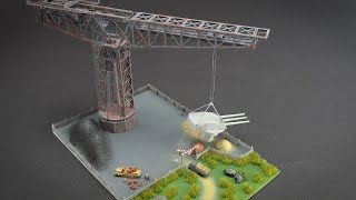 German 250 tons port crane in 1700 scale Final stage 22 [upl. by Boonie569]