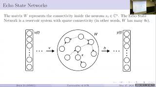 Universality of simple cycle reservoirs using dilation theory NMSU Colloquium [upl. by Dorisa]