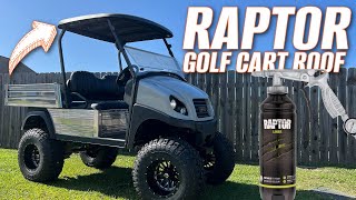 How To Paint Golf Cart Roof With Raptor Liner  Color Match Bed Liner Paint Job [upl. by Qahsi891]