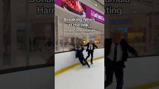 Donald trump and Kamala Harris at the rink iceskate president 2024election trump kamala [upl. by Churchill174]