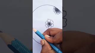 Circle drawingartpencildrawing trendingshortssongeasydrawing paintingeasyflowersdrawing [upl. by Sandro]