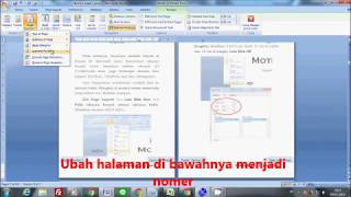 Cara membuat halaman berbeda romawi dan nomer di MS word [upl. by Airamat302]