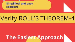 Verify Rolles Theorem [upl. by Maggie]