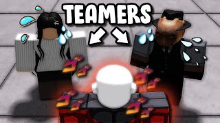 TOXIC TEAMERS RAGE QUIT in Roblox The Strongest Battlegrounds [upl. by Yelime]