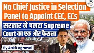 Bill to Exclude CJI from Appointing CEC ECs Legislative Power Over Supreme Court  UPSC [upl. by Castra]