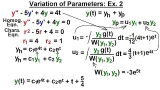 Differential Equation  2nd Order 56 of 84 Method of Variation of Parameters Ex 2 [upl. by Pompea654]