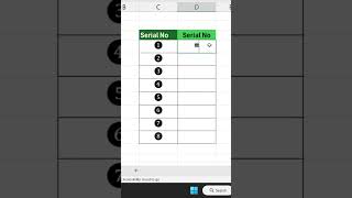 Stylish Serial Number in Excel  exceltips exceltricks excelshorts [upl. by Mclaurin301]