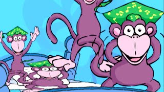 No More Monkeys Nursery Rhyme  Learn Words in Spanish Español  From Baby Genius [upl. by Latsyk]