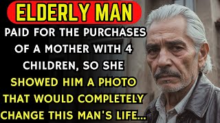 ELDERLY MAN PAYS FOR SHOPPING FOR MOTHER OF 4 CHILDREN SO SHE SHOWED HIM A PHOTO THAT MADE HIM [upl. by Stokes]