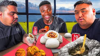 My African Friend Tries Samoan Food For the First Time [upl. by Led]