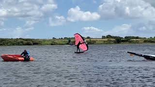 Wing foiling at Stithians lake part 4 [upl. by Gesner925]