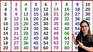 Learn 2 to 20 Tables  Table of 2 to 20  Multiplication Tables [upl. by Htir929]