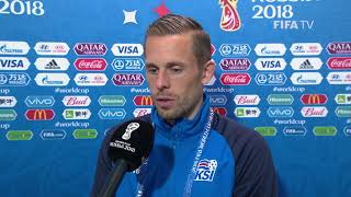 Gylfi SIGURDSSON Iceland  Post Match Interview  MATCH 7 [upl. by Maurili831]