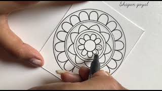 Simple Mandala Drawing  Mandala Art [upl. by Dirgis174]