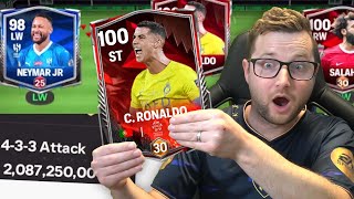 We Got 100 OVR Rivals Ronaldo Max Ranked Him and His Power Shot is Unstoppable FC Mobile 24 [upl. by Nylarej399]