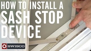 How to Install a Sash Stop Device on a Casement Window 1080p [upl. by Darb]