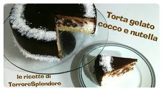 Torta gelato cocco e nutella [upl. by Yrevi]