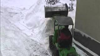 Avant Snow Clearing with both the Blade Plough and Bucket [upl. by Sixla]