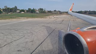 LEAP1A ROAR AT FULL THRUST  easyjet A321neo TOGA departure from a very short runway at Zakynthos [upl. by Wentworth761]