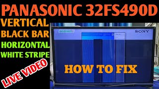 HOW TO FIX PANASONIC TH 32FS490D SMART TV VERTICL AND HORIZONTAL STRIPES ON THE SCREEN [upl. by Hightower]