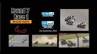 Bemsee Brands Hatch Race 7 Saturday BMCRC MRO Minitwins amp Rookie Minitwins 21st September 2024 [upl. by Farlee538]