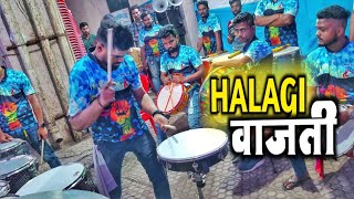 HALAGI VAJATI🔥SUR NAVA DHYAS NAVA  RADHA KHUDE SONG JOGESHWARI BEATS🔥  MUMBAI BANJO PARTY 2022 [upl. by Belle]