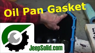 Jeep Wrangler oil pan gasket replacement [upl. by Assyli]