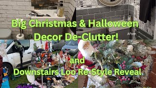 Big Christmas and Halloween Decor DeClutter Plus Downstairs Loo ReVamp Reveal [upl. by Alameda886]