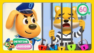 Polícia Capturando Ladrão 👮 Historinha Engraçada do Detetive Labrador 🔍 1 Hora 🎬 Compilação [upl. by Christa]