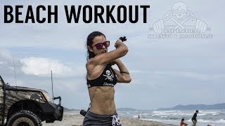 Full Body 15 Minute HIIT Workout on the Beach [upl. by Maurene]