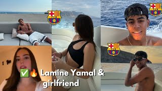 eiii wooow❤️🔥✅Lamine Yamal amp girlfriend enjoying themselves in 🇬🇷 as holiday after Euros oh nice [upl. by Dempsey792]