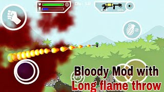 DA2 Mini Militia 428 Bloody Mod with Long Flame throw Red gas bomb from RG6  by Gamer Aadil [upl. by Notsag184]