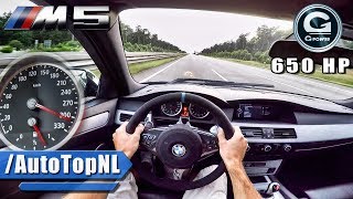 BMW M5 V10 BISUPERCHARGED G POWER AUTOBAHN POV by AutoTopNL [upl. by Aisined]